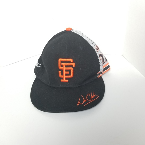 Will Clark Signature Picture Jersey Giants Hat - Picture 1 of 3